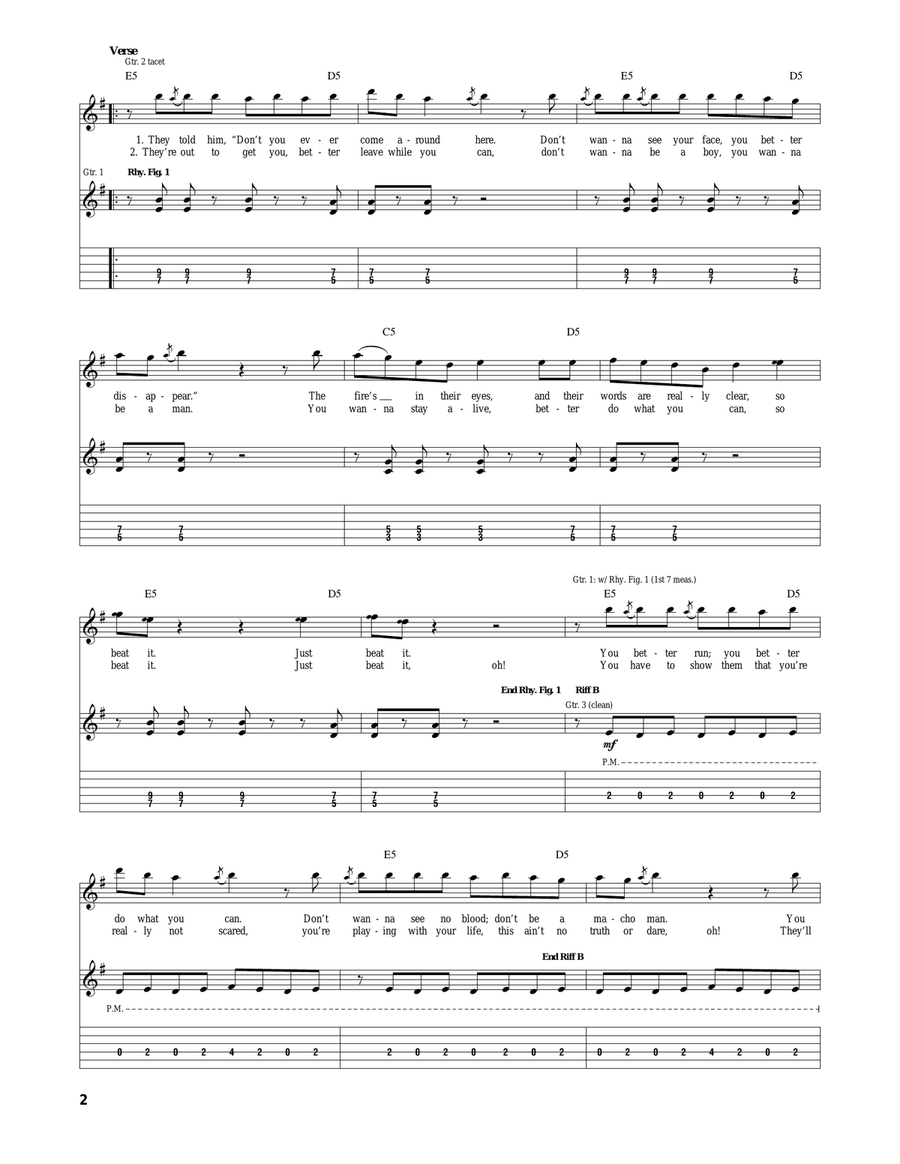 Beat It Beat It Acoustic Guitar scores gallery preview page 2