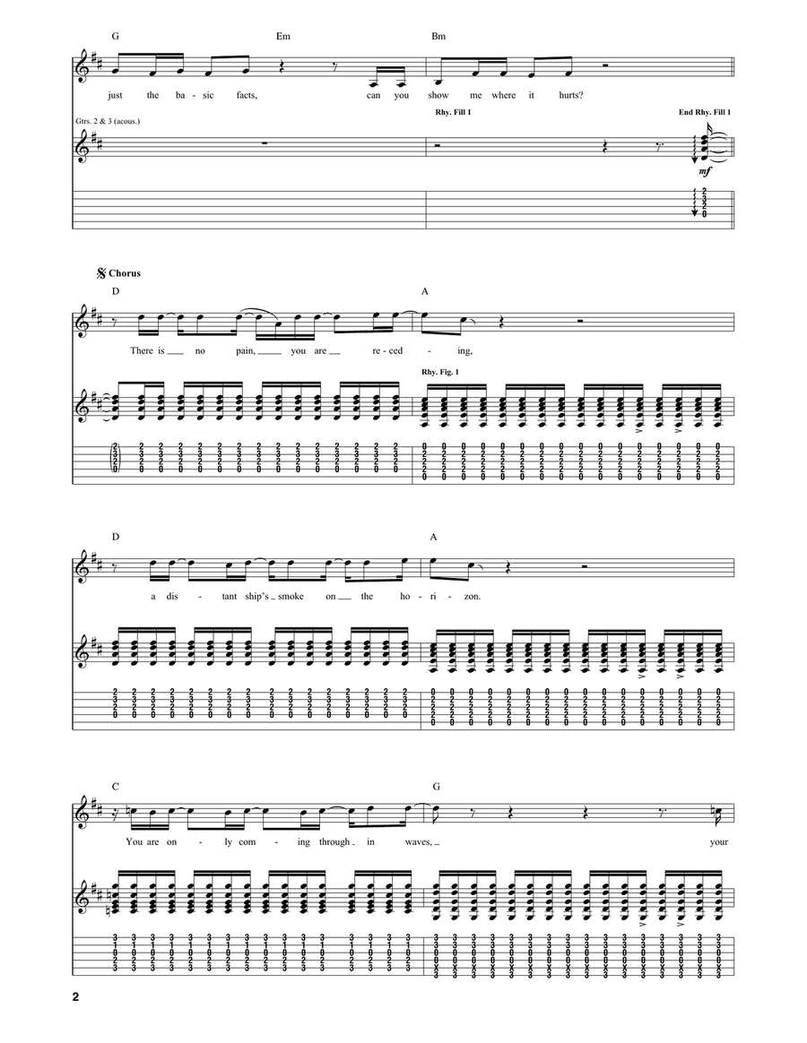 Comfortably Numb Comfortably Numb Acoustic Guitar scores gallery preview page 2