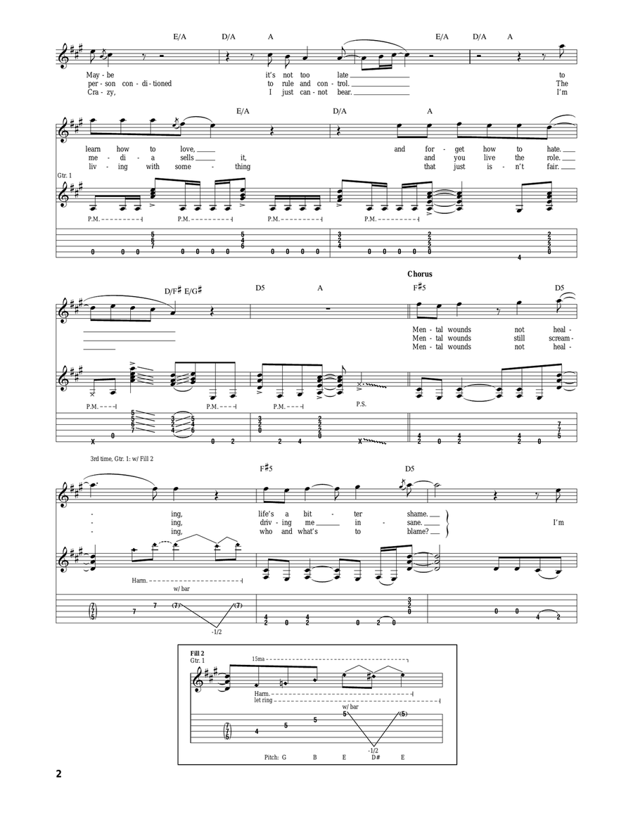 Crazy Train Crazy Train Acoustic Guitar scores gallery preview page 2