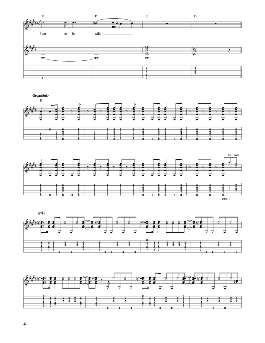 Born To Be Wild Born To Be Wild Acoustic Guitar scores gallery preview page 4