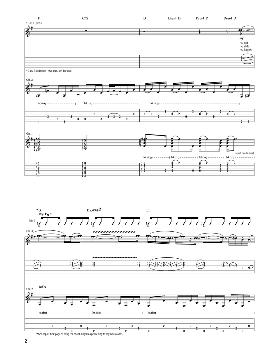 Free Bird Free Bird Acoustic Guitar scores gallery preview page 2