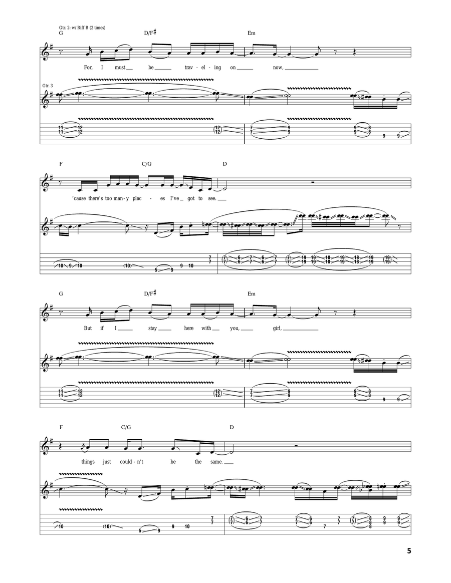 Free Bird Free Bird Acoustic Guitar scores gallery preview page 5