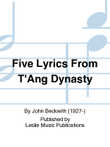 5 Lyrics of the Tang Dynasty