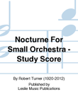 Nocturne For Small Orchestra - Study Score