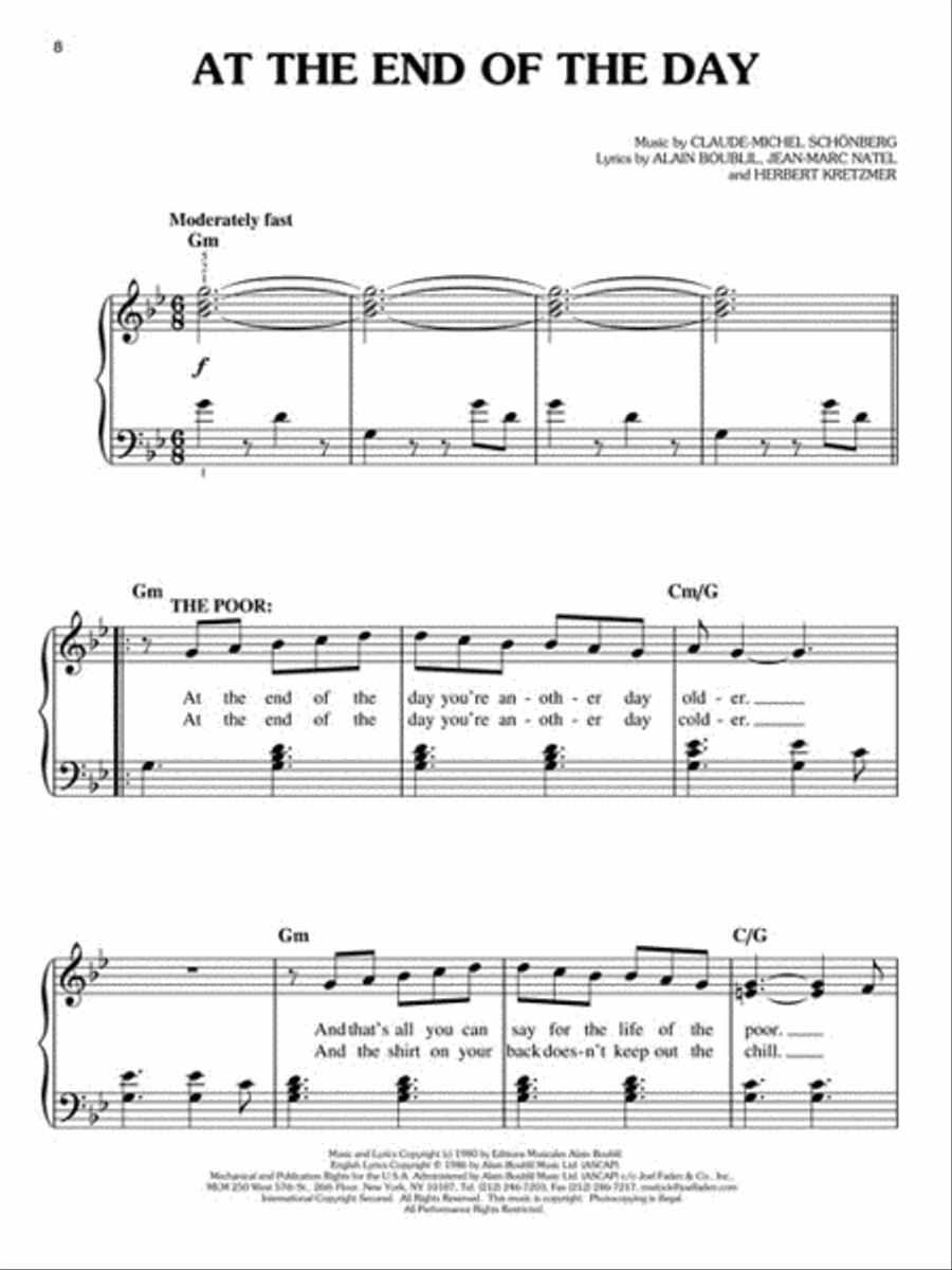 Les Misérables Voice scores gallery preview page 3
