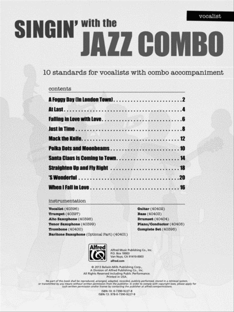 Singin' with the Jazz Combo Jazz Ensemble scores gallery preview page 2
