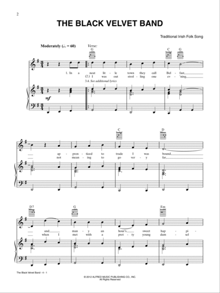 Top-Requested Irish Sheet Music Piano, Vocal, Guitar scores gallery preview page 3