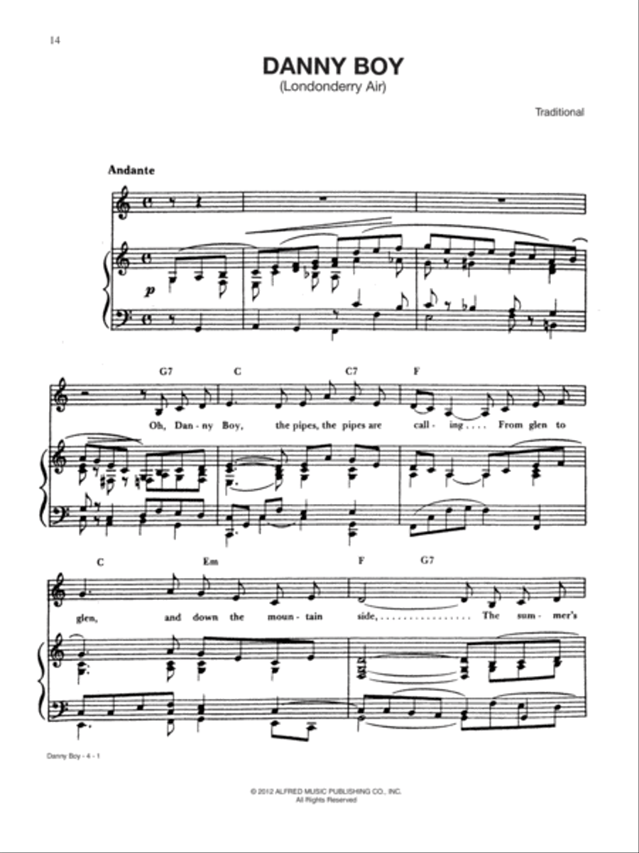 Top-Requested Irish Sheet Music Piano, Vocal, Guitar scores gallery preview page 4
