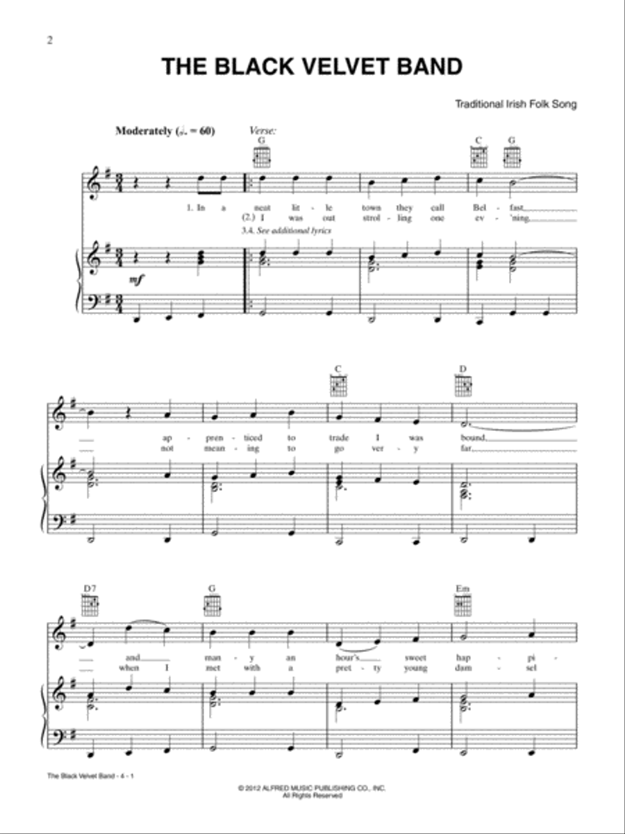 Top-Requested Irish Sheet Music Piano, Vocal, Guitar scores gallery preview page 5