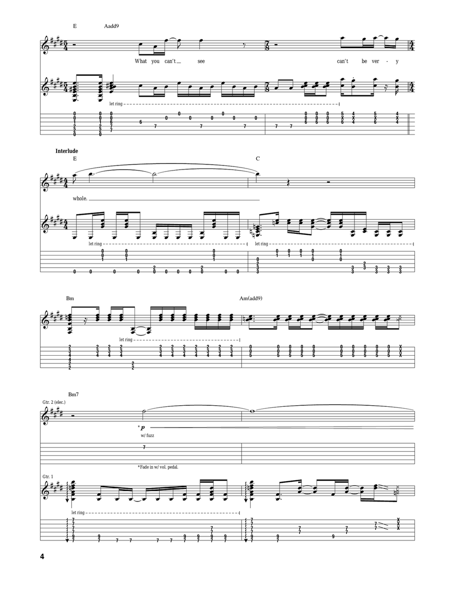Starship Trooper Starship Trooper Acoustic Guitar scores gallery preview page 4