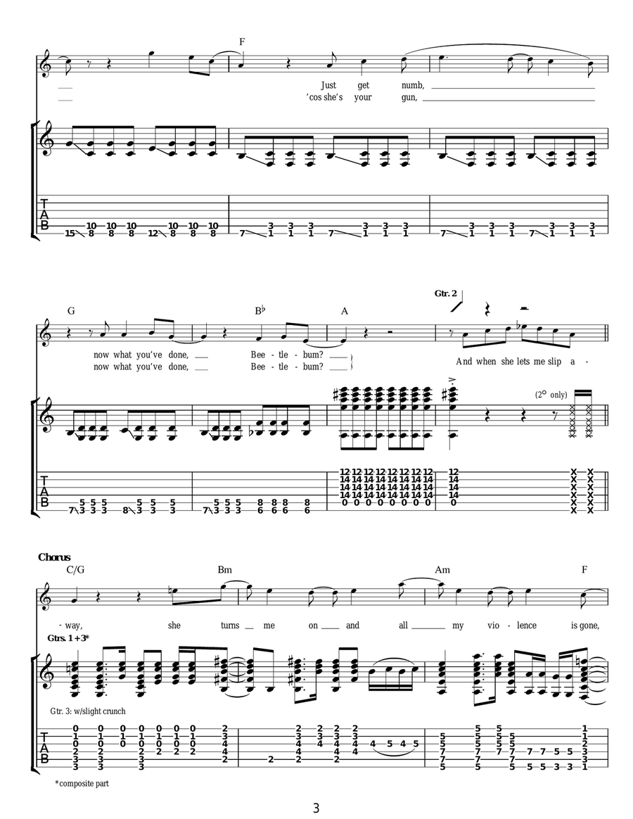 Beetlebum Beetlebum Acoustic Guitar scores gallery preview page 3