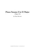 Piano Sonata 2 in D Major (Opus 13)