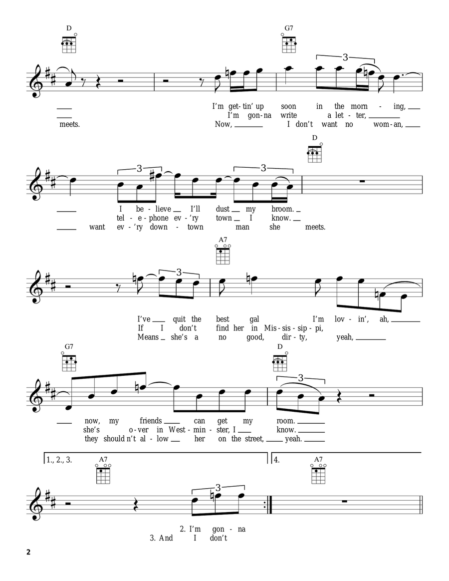 Dust My Broom Dust My Broom Ukulele scores gallery preview page 2