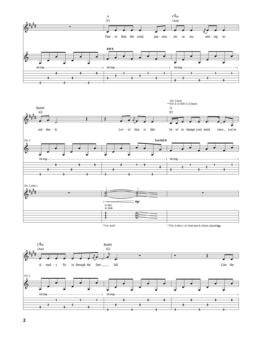 Red Red Acoustic Guitar scores gallery preview page 2