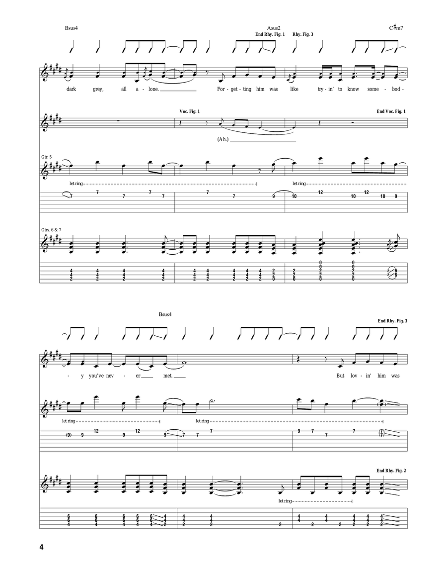 Red Red Acoustic Guitar scores gallery preview page 4