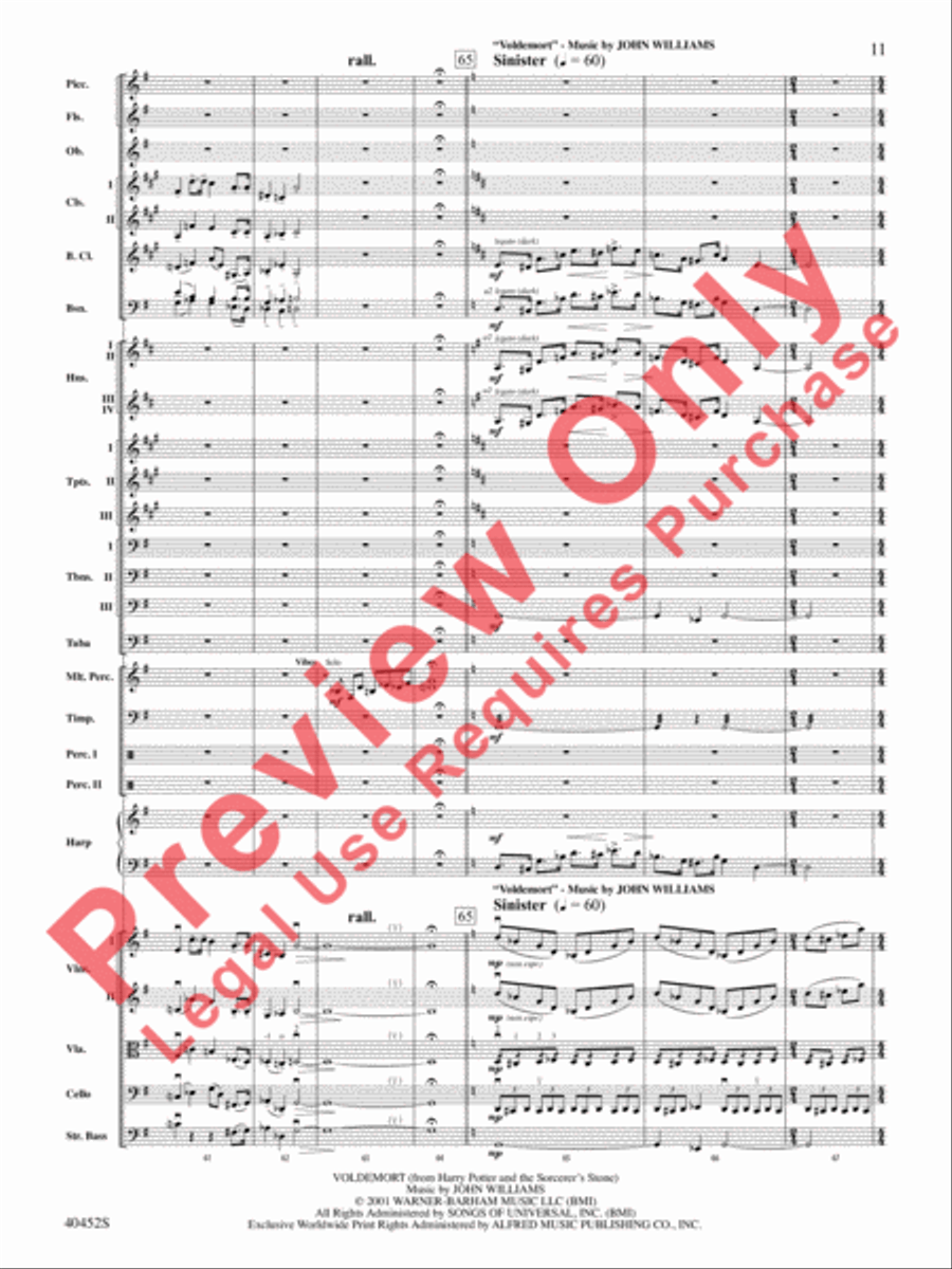 The Complete Harry Potter Full Orchestra scores gallery preview page 12