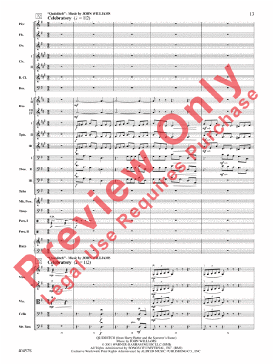 The Complete Harry Potter Full Orchestra scores gallery preview page 14