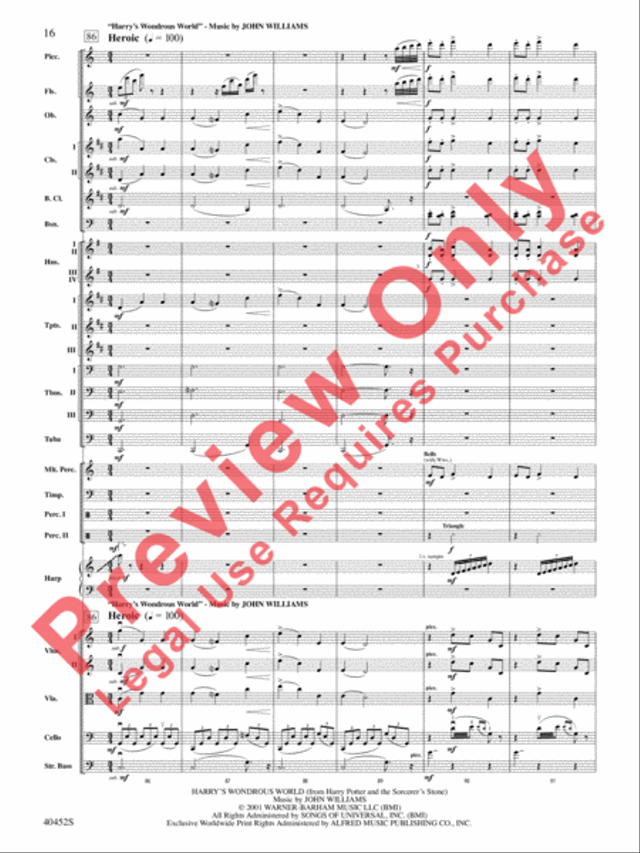 The Complete Harry Potter Full Orchestra scores gallery preview page 17