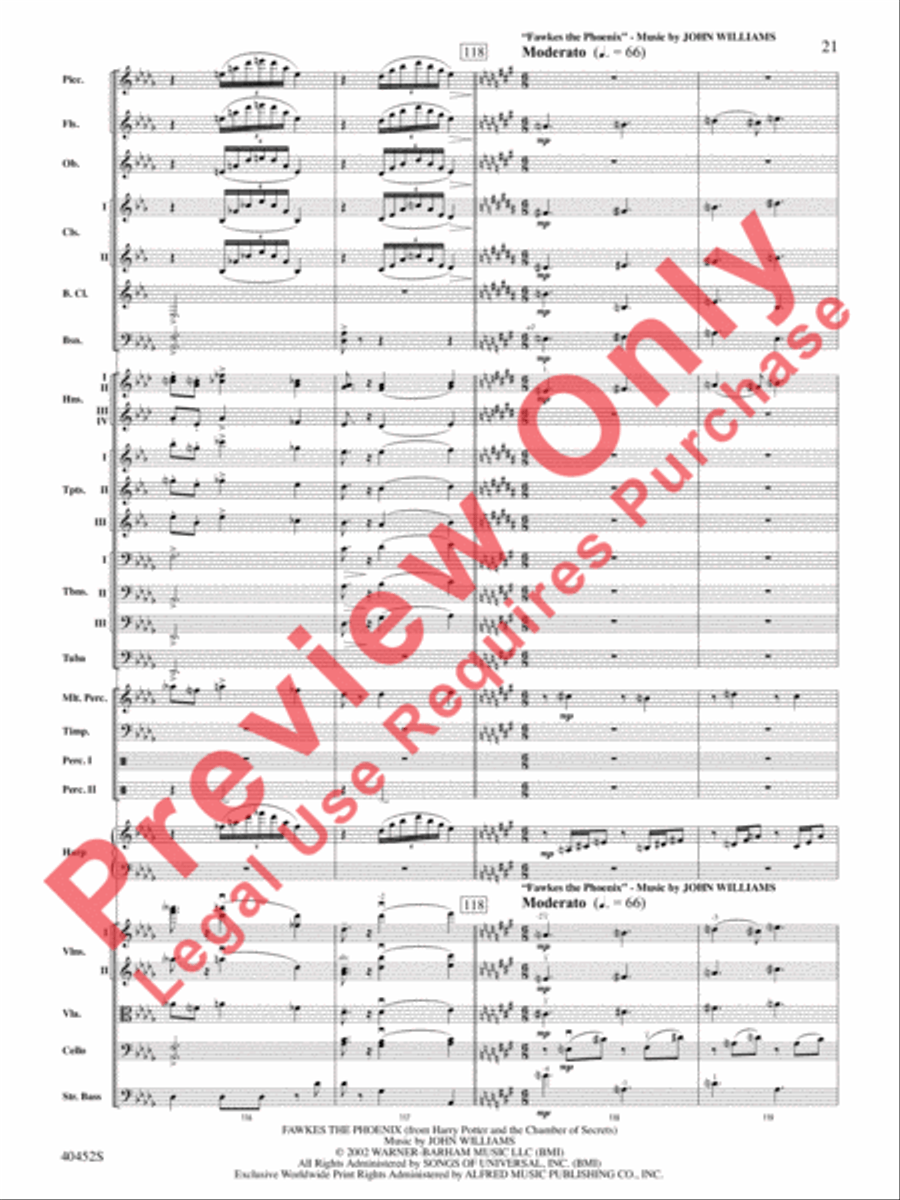 The Complete Harry Potter Full Orchestra scores gallery preview page 22
