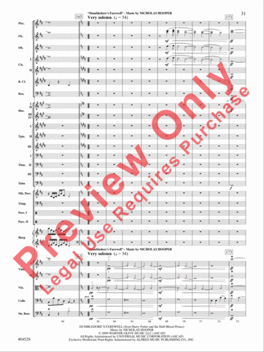 The Complete Harry Potter Full Orchestra scores gallery preview page 32