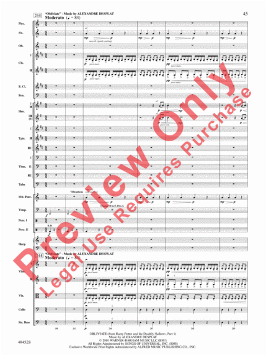 The Complete Harry Potter Full Orchestra scores gallery preview page 46