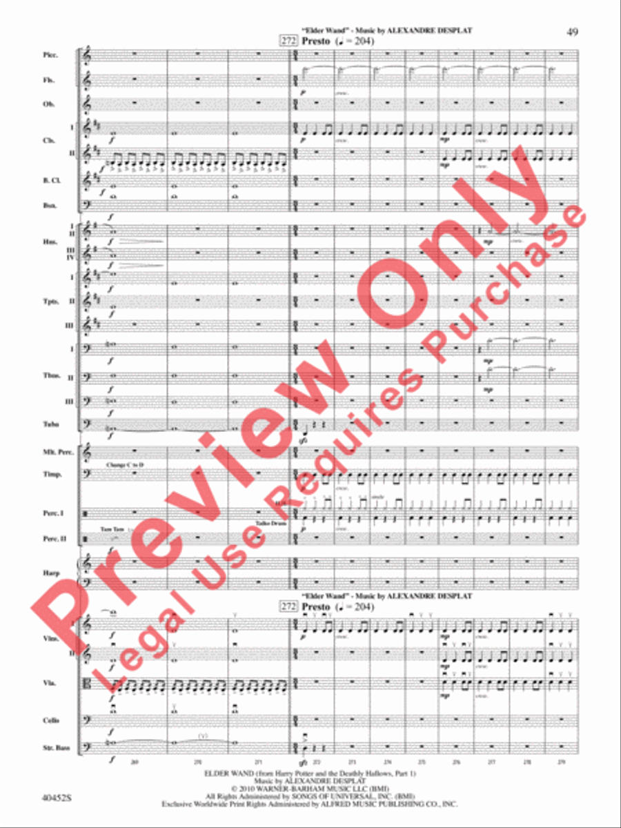 The Complete Harry Potter Full Orchestra scores gallery preview page 50