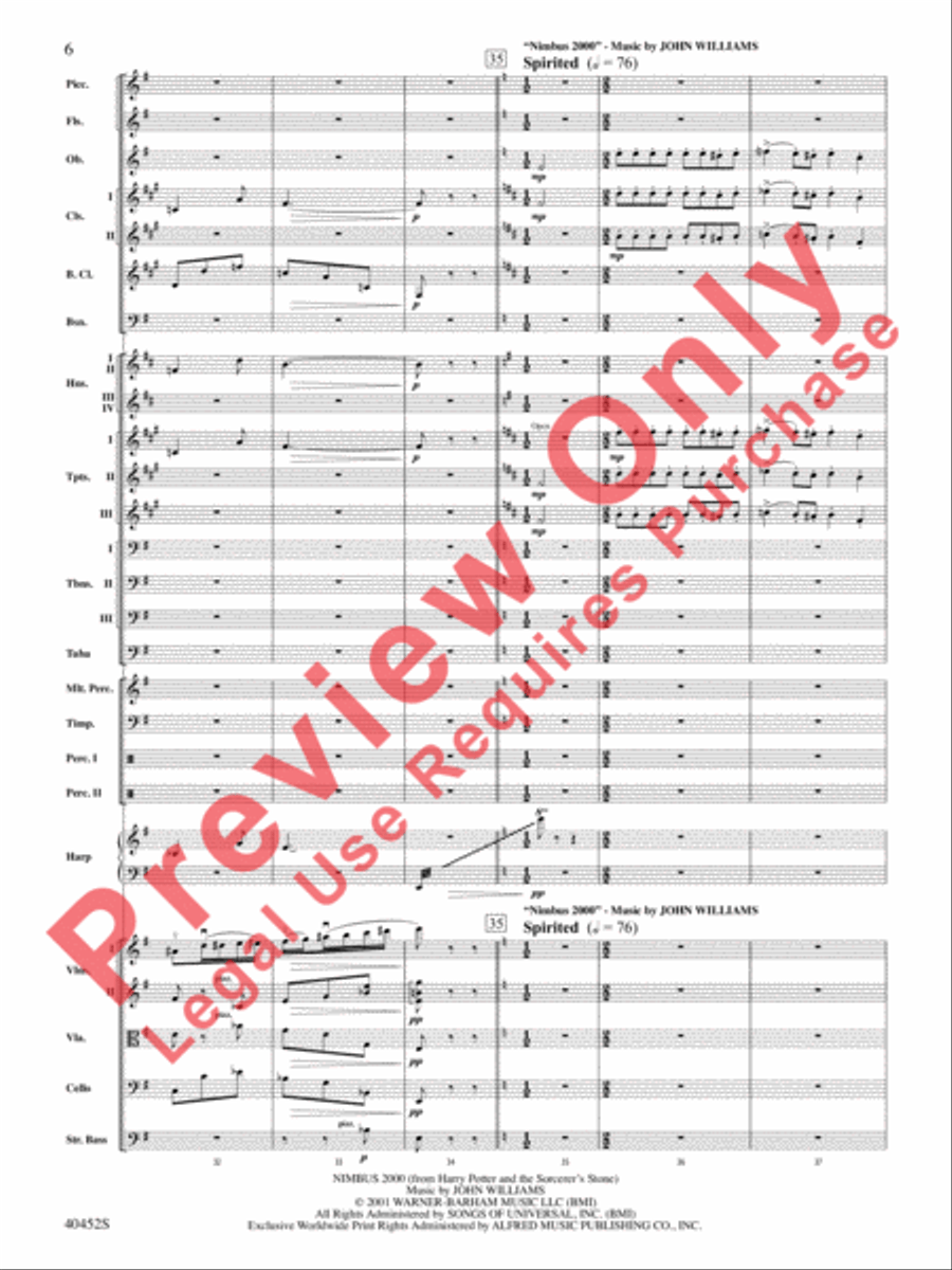 The Complete Harry Potter Full Orchestra scores gallery preview page 7