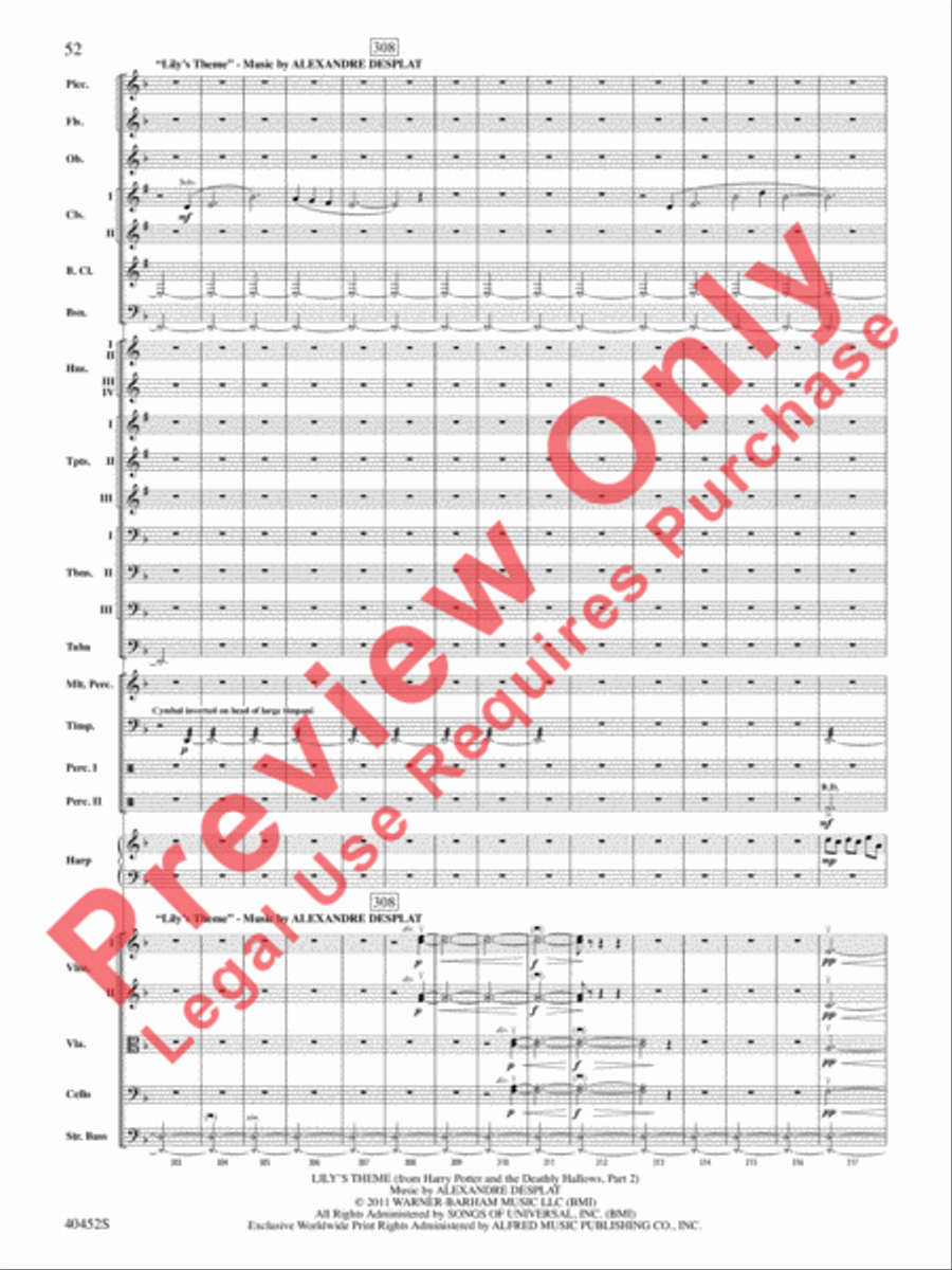 The Complete Harry Potter Full Orchestra scores gallery preview page 53