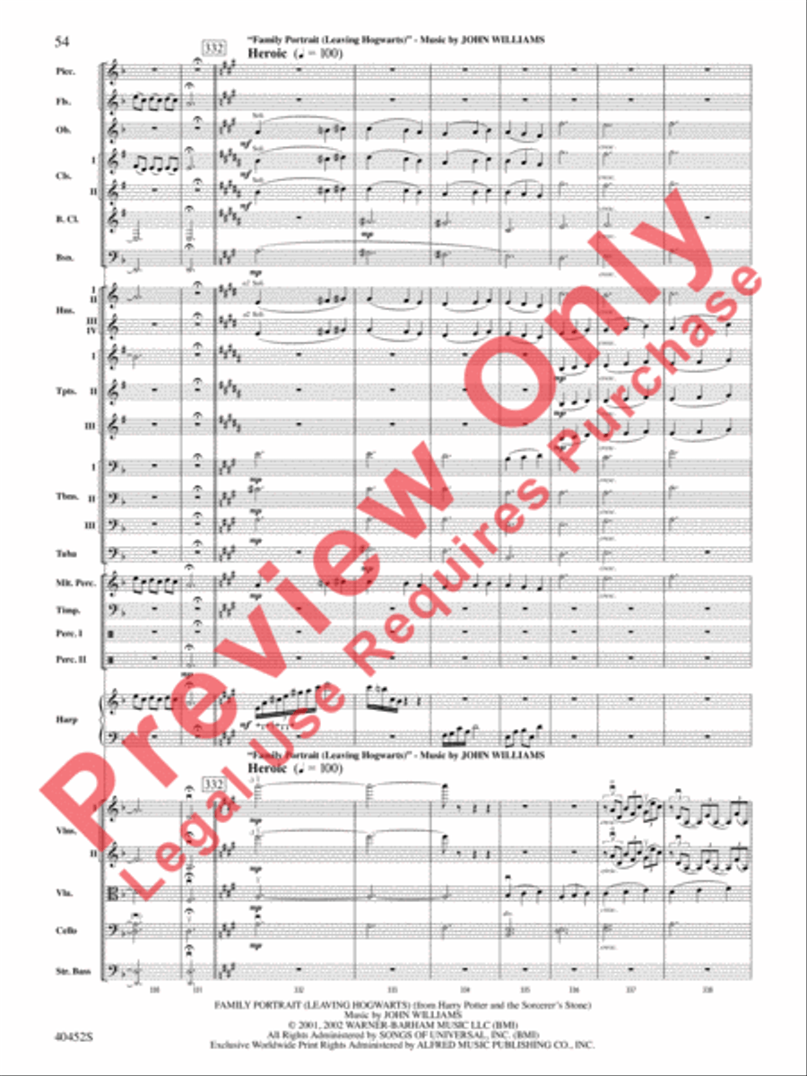 The Complete Harry Potter Full Orchestra scores gallery preview page 55