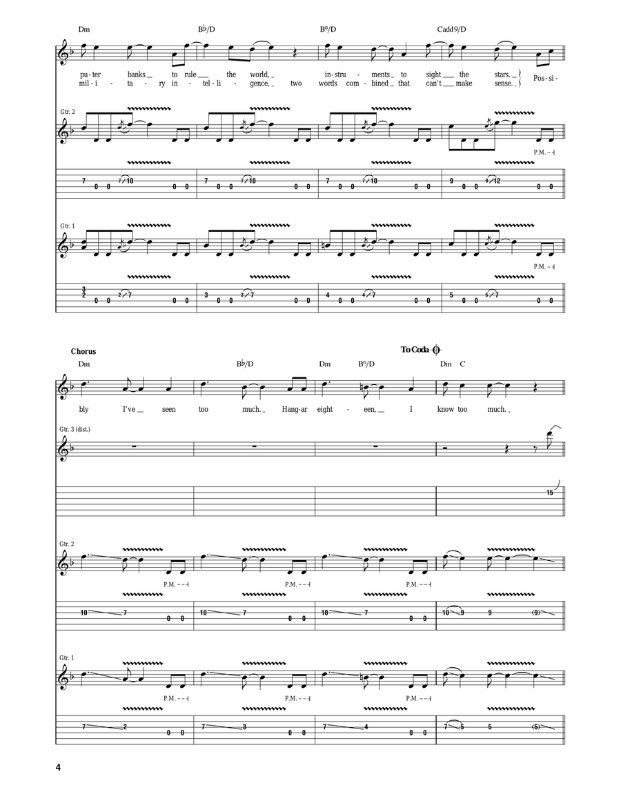Hangar 18 Hangar 18 Electric Guitar scores gallery preview page 4
