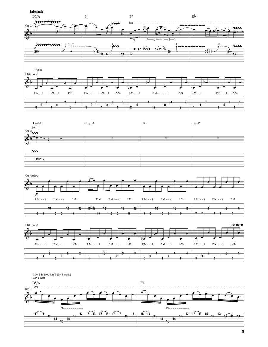 Hangar 18 Hangar 18 Electric Guitar scores gallery preview page 5