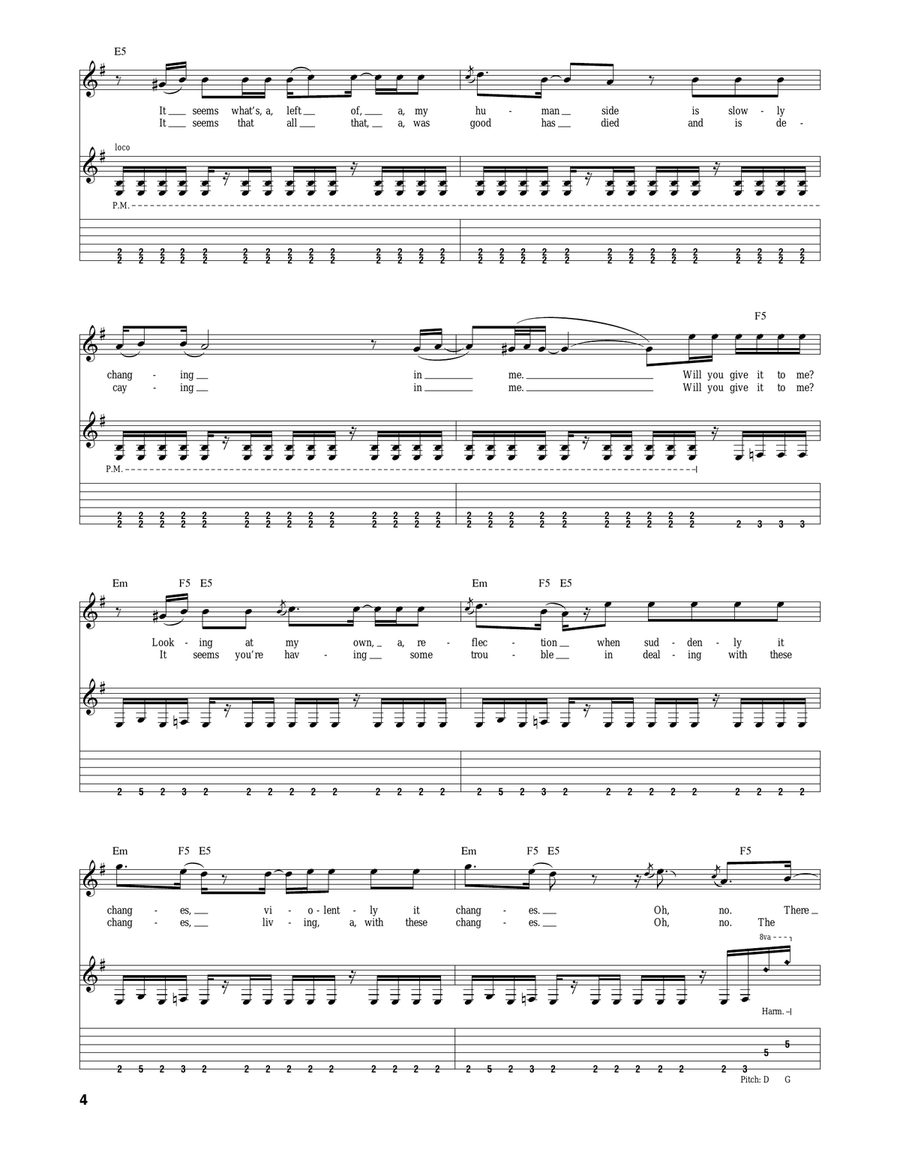 Down With The Sickness Down With The Sickness Acoustic Guitar scores gallery preview page 4