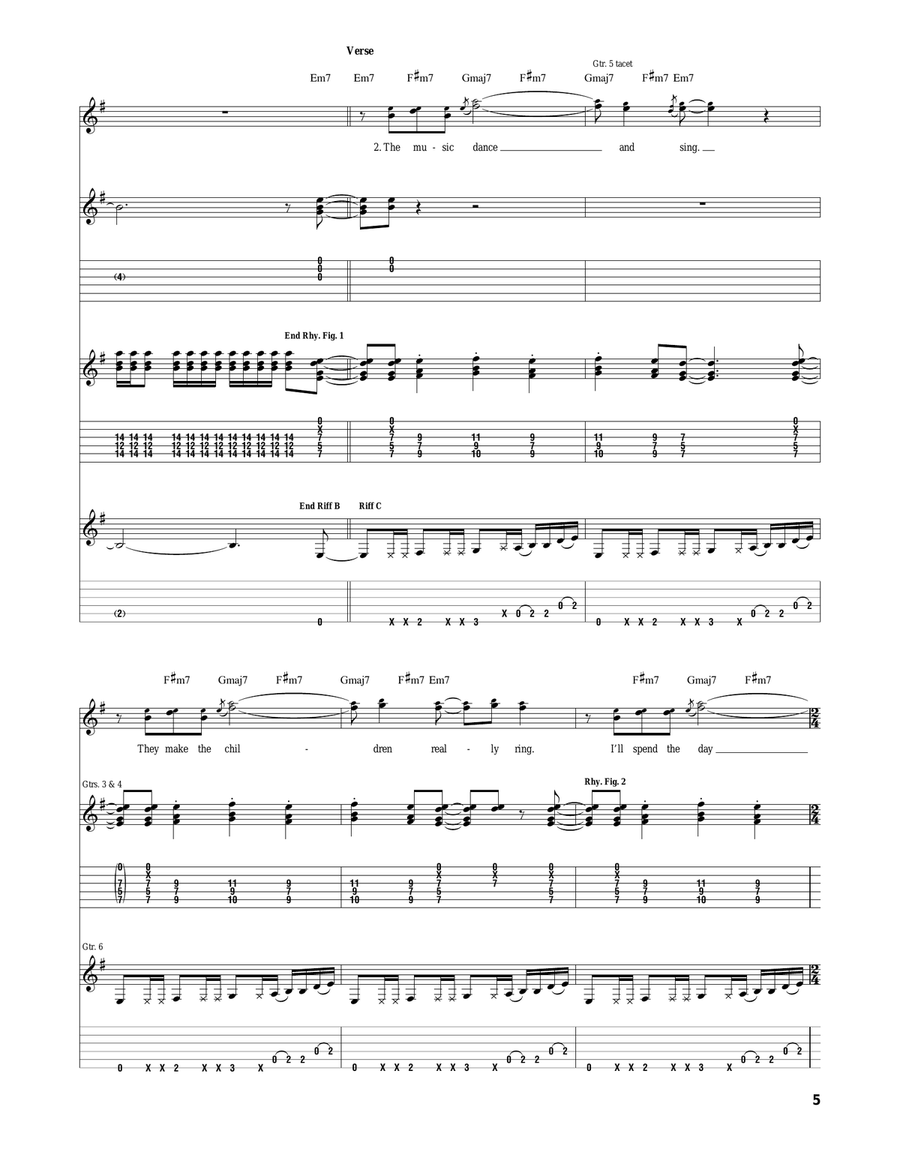 Roundabout Roundabout Acoustic Guitar scores gallery preview page 5