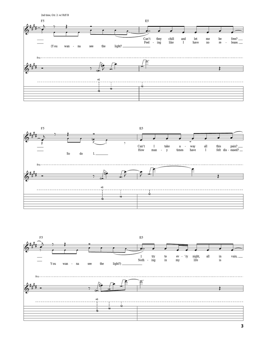 Freak On A Leash Freak On A Leash Acoustic Guitar scores gallery preview page 3
