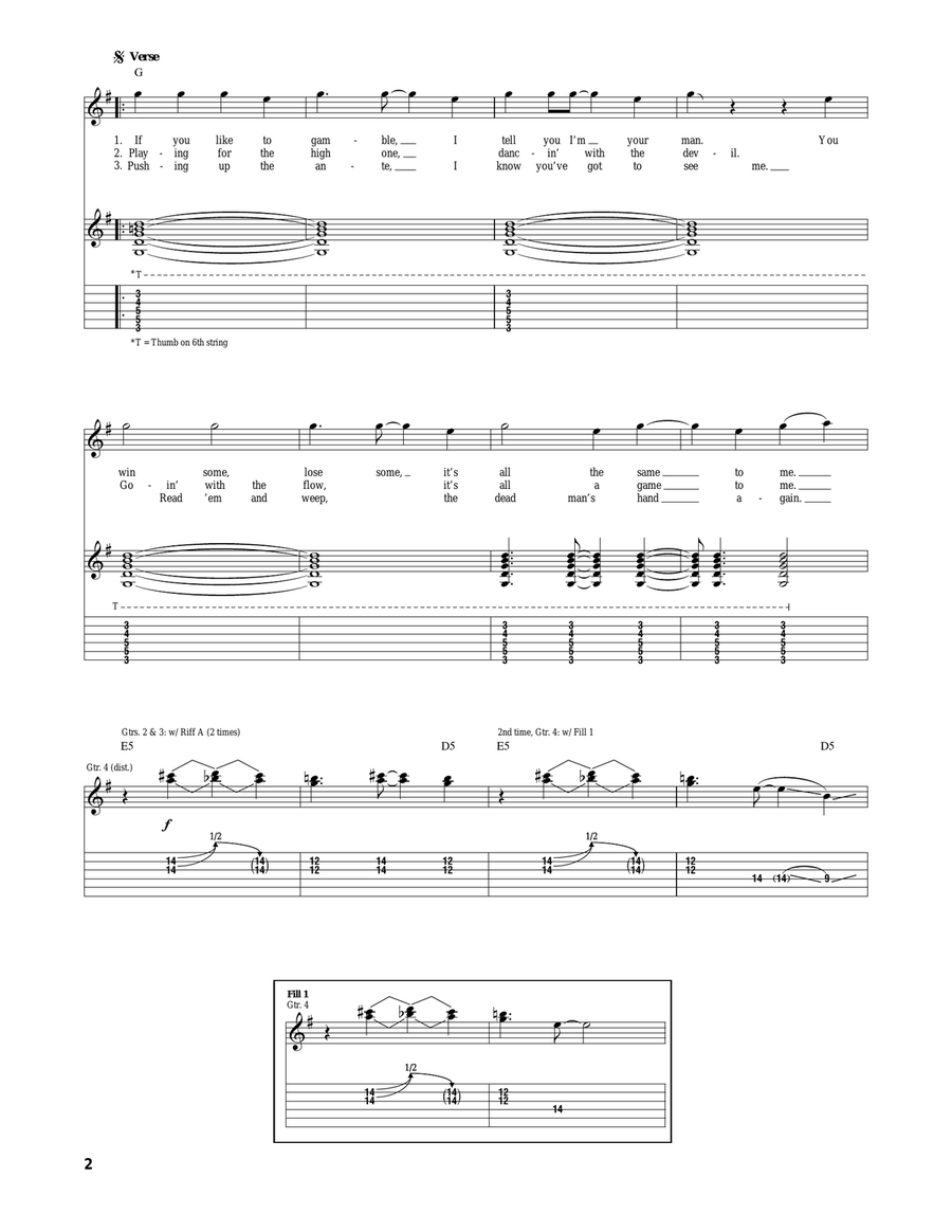 Ace Of Spades Ace Of Spades Acoustic Guitar scores gallery preview page 2