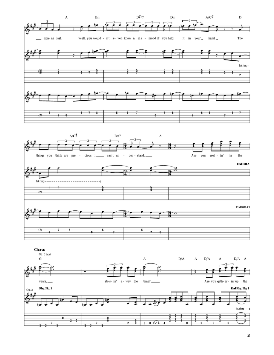 Reeling In The Years Acoustic Guitar scores gallery preview page 3