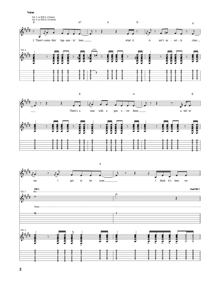 For What It's Worth For What It's Worth Acoustic Guitar scores gallery preview page 2