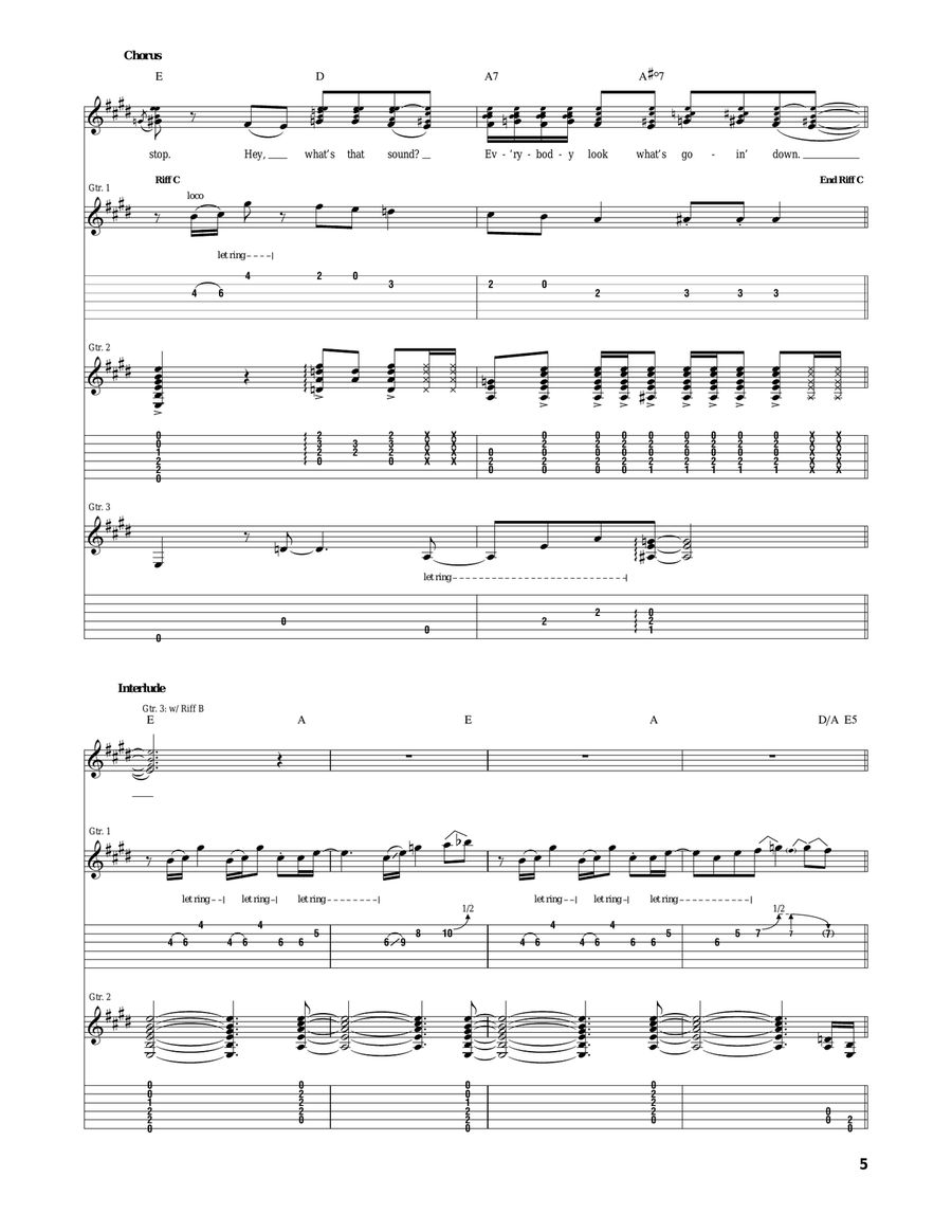 For What It's Worth For What It's Worth Acoustic Guitar scores gallery preview page 5