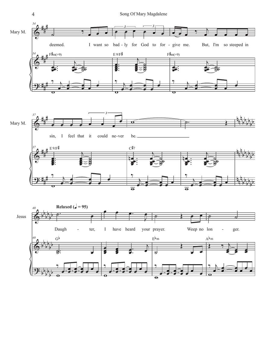 Song Of Mary Magdalene (Solos with SATB) 4-Part scores gallery preview page 4