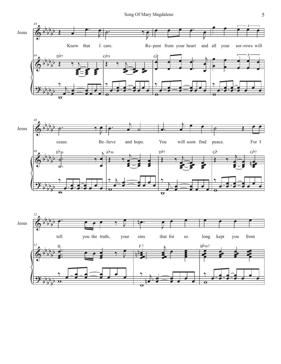 Song Of Mary Magdalene (Solos with SATB) 4-Part scores gallery preview page 5