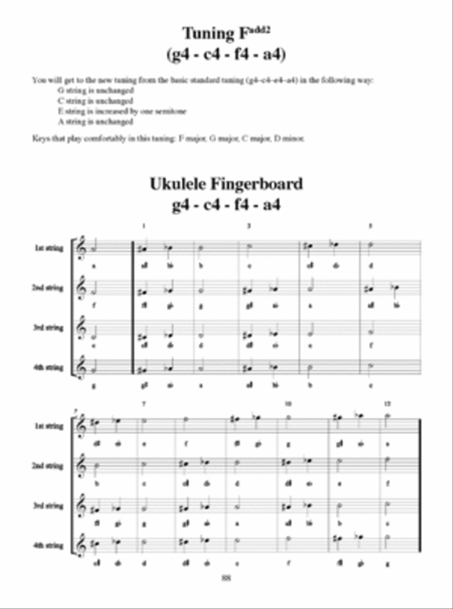 Open Tunings for Ukulele Baritone Ukulele scores gallery preview page 3