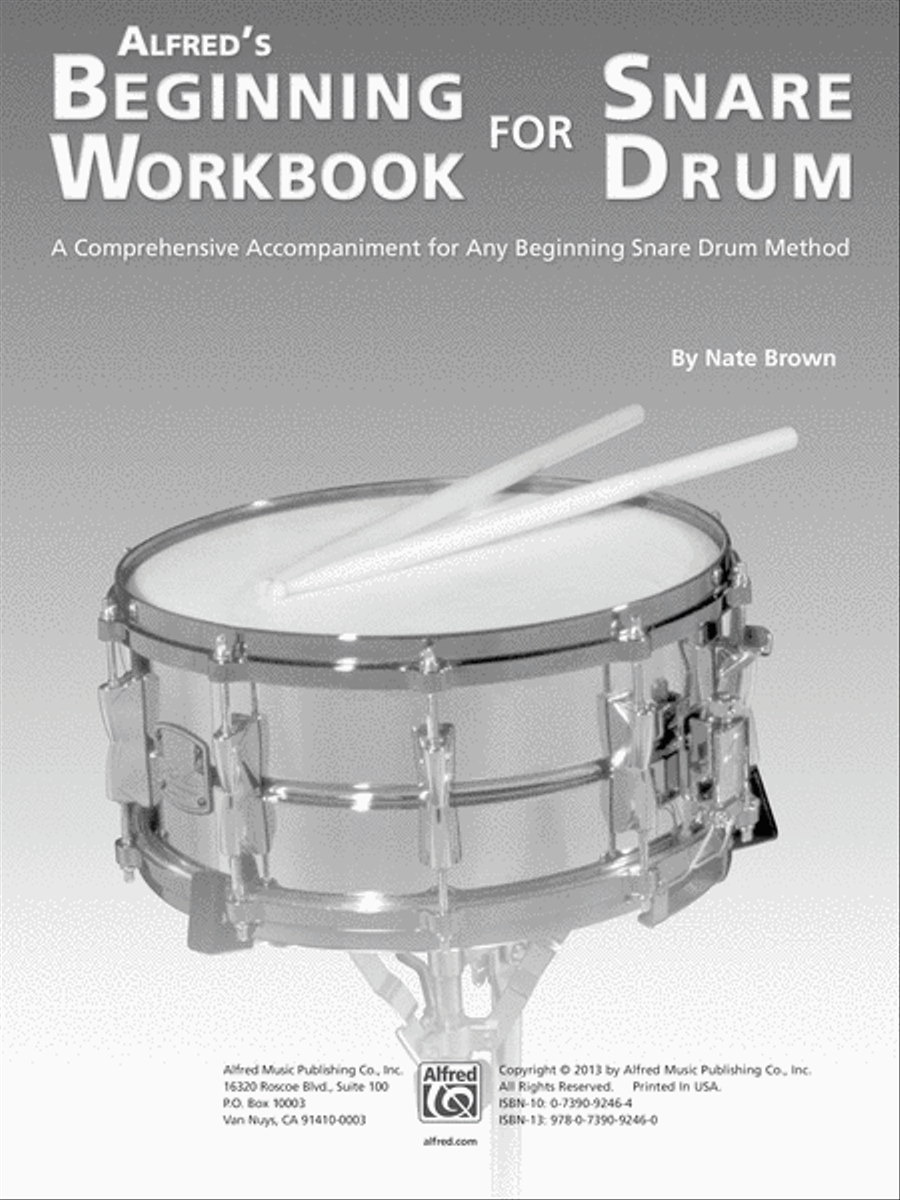 Alfred's Beginning Workbook for Snare Drum Snare Drum scores gallery preview page 2