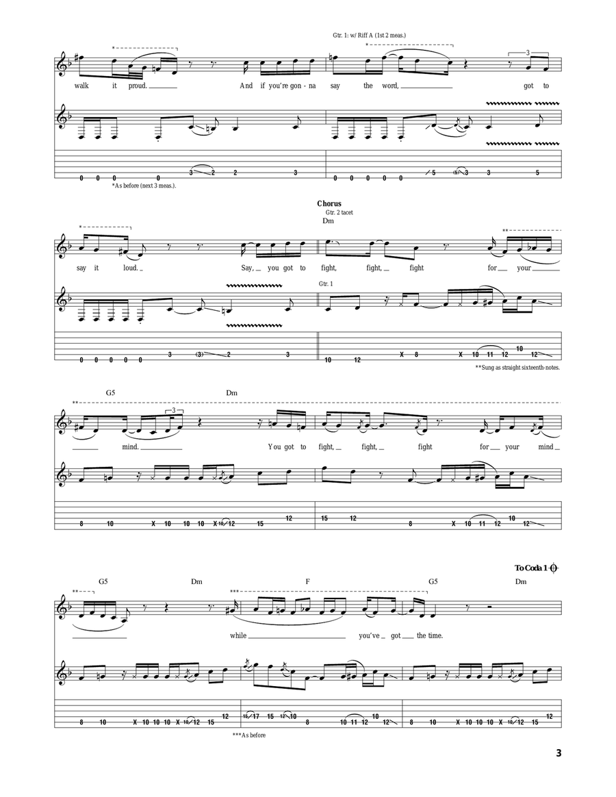 Fight For Your Mind Fight For Your Mind Acoustic Guitar scores gallery preview page 3
