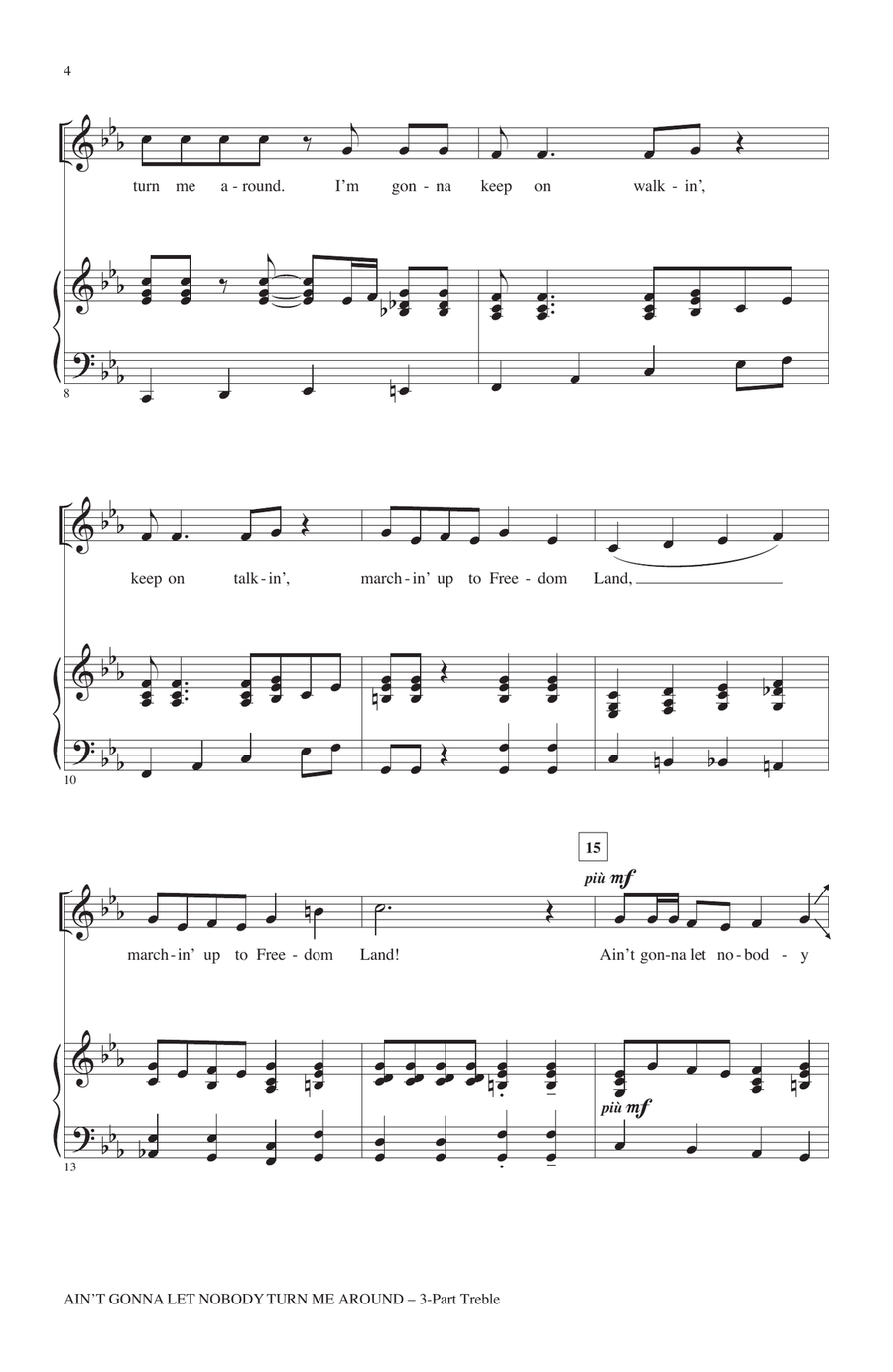 Ain't Gonna Let Nobody Turn Me Around Women's Choir scores gallery preview page 2