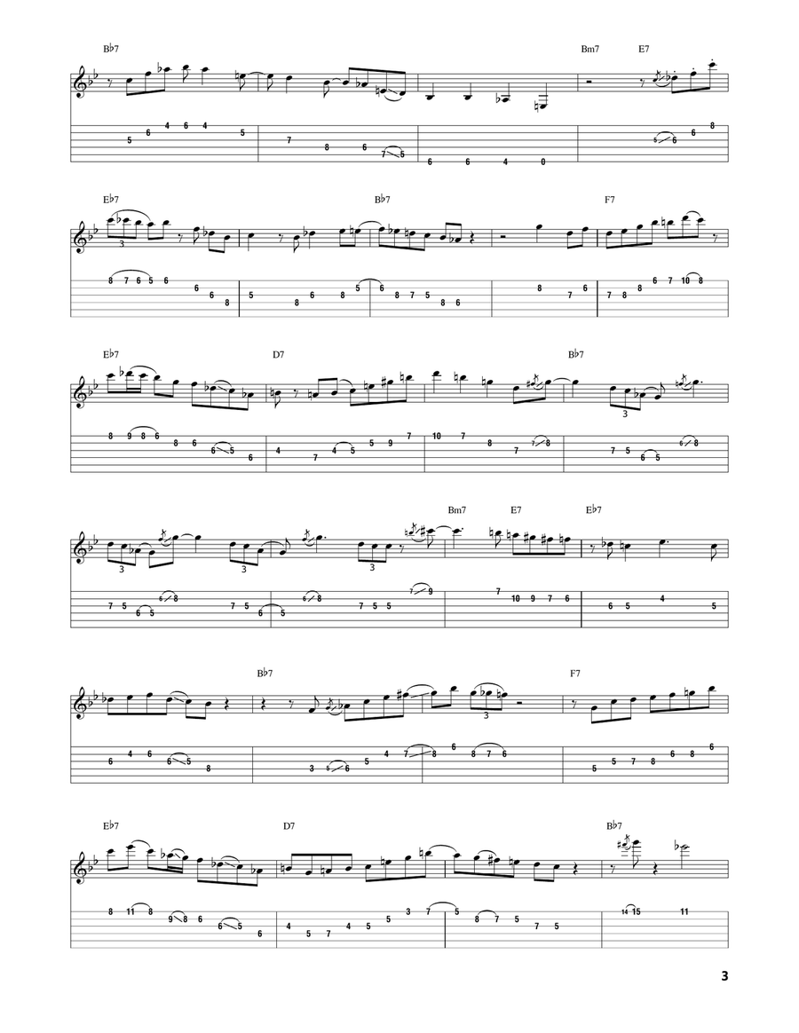 Freddie Freeloader Freddie Freeloader Electric Guitar scores gallery preview page 3