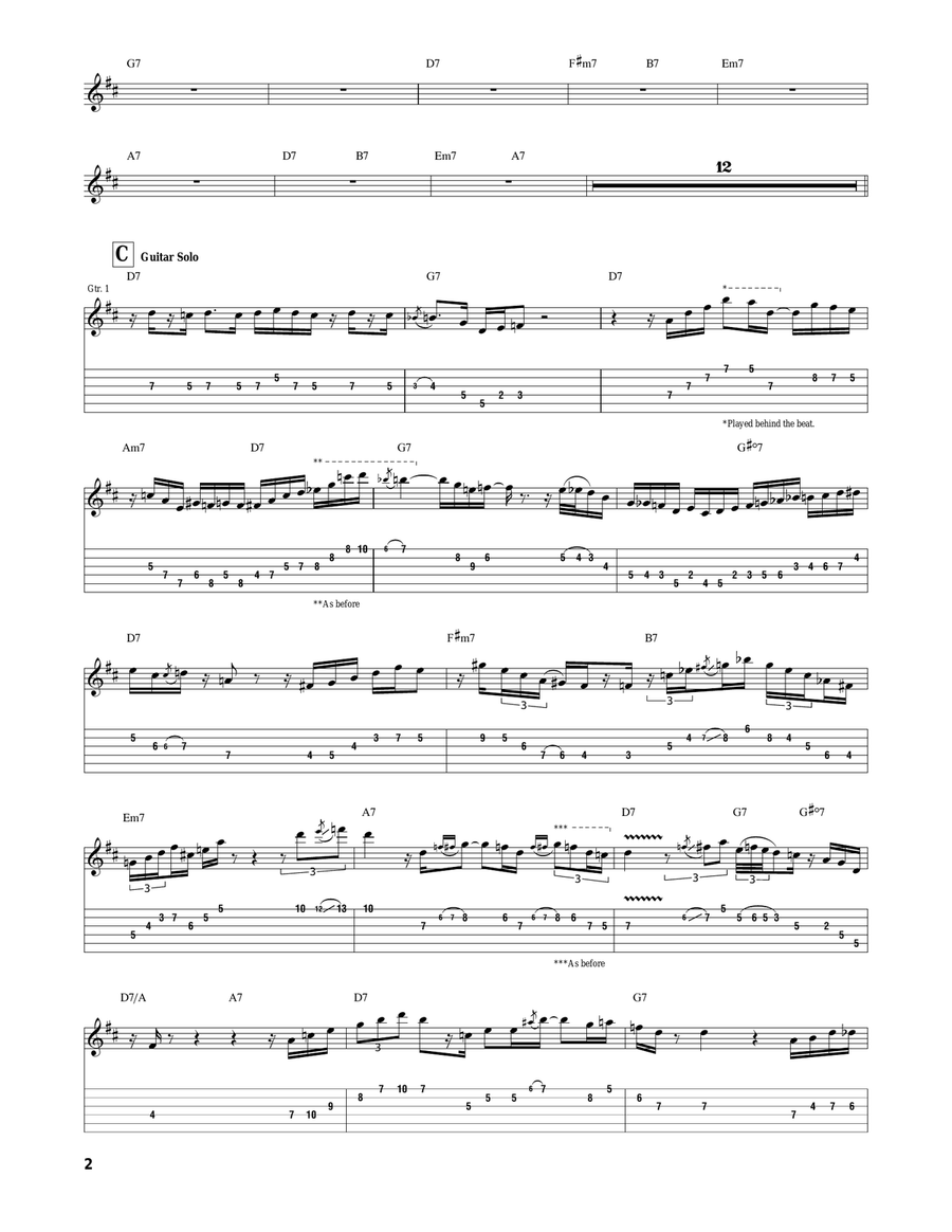 D Natural Blues D Natural Blues Electric Guitar scores gallery preview page 2