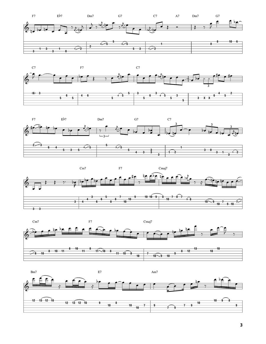 I'm Just A Lucky So And So Electric Guitar scores gallery preview page 3