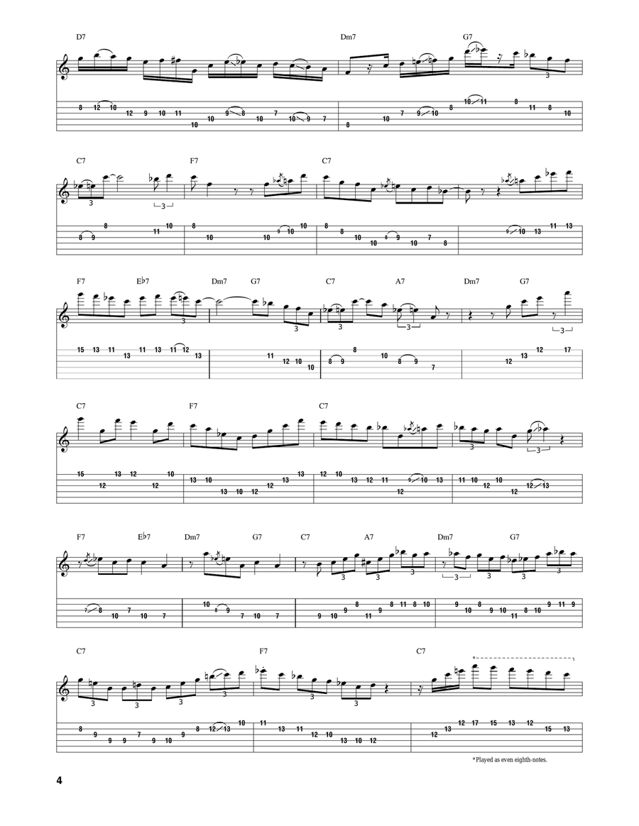 I'm Just A Lucky So And So Electric Guitar scores gallery preview page 4