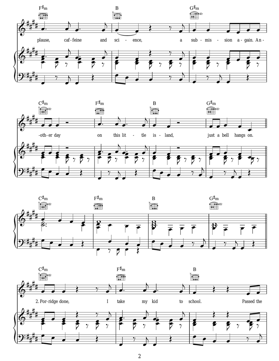 Fool's Day Fool's Day Acoustic Guitar scores gallery preview page 2