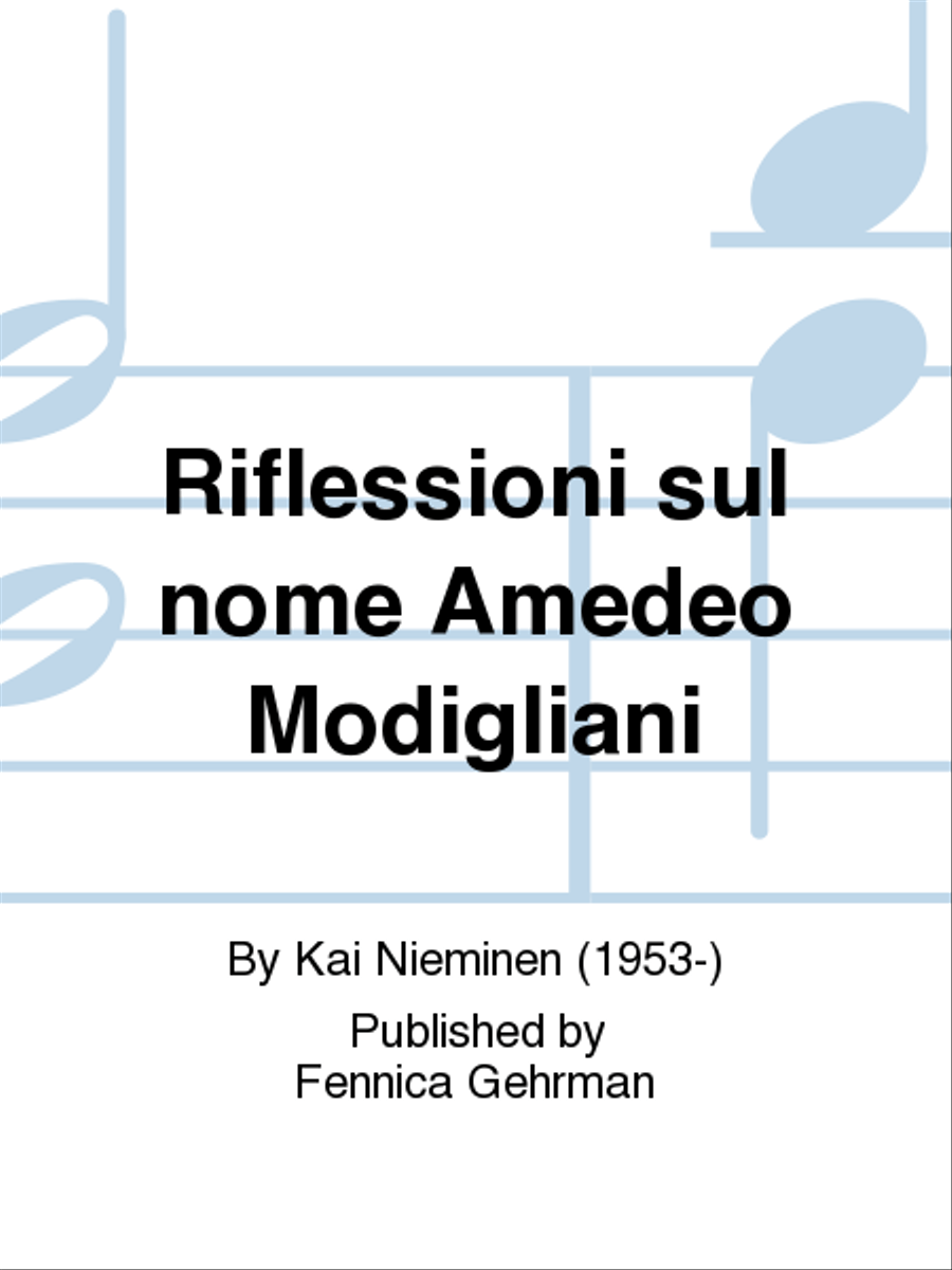 Riflessioni sul nome Amedeo Modigliani Guitar scores gallery preview page 1
